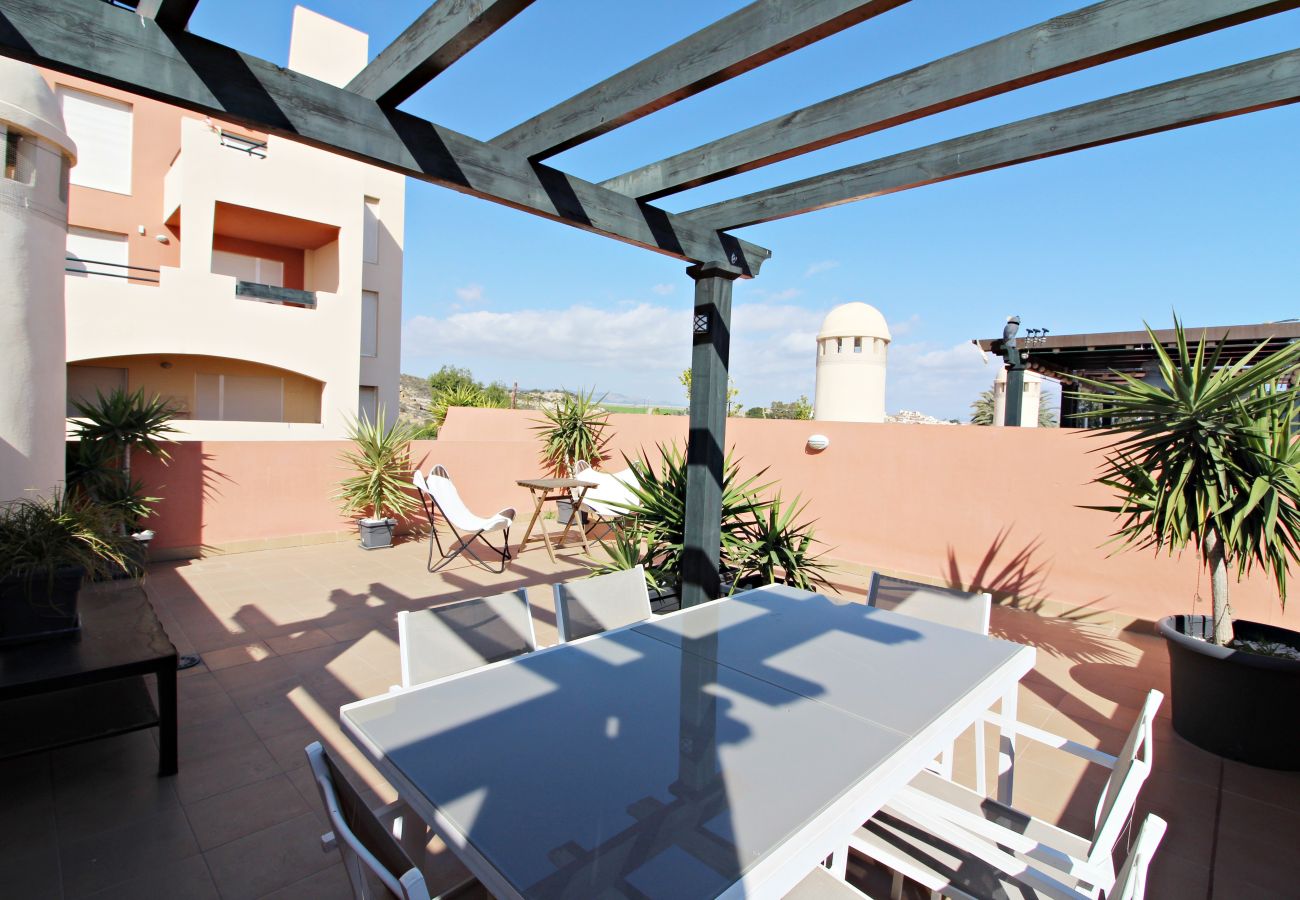 Ferienwohnung in Vera playa - Paraíso de Vera Penthouse- 350M Strand, WiFi & Solarium