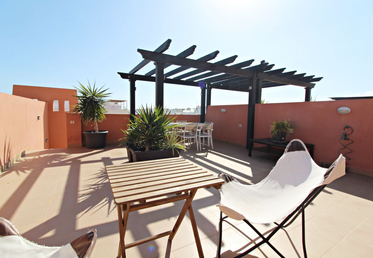 Ferienwohnung in Vera playa - Paraíso de Vera Penthouse- 350M Strand, WiFi & Solarium