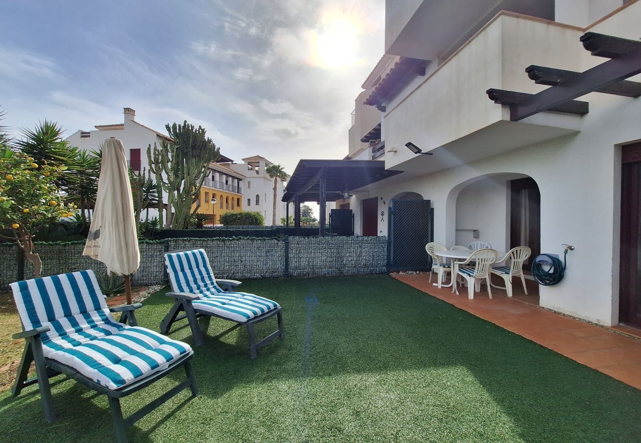 Ferienwohnung in Vera playa - JNV - Apartment am Strand mit privatem Garten