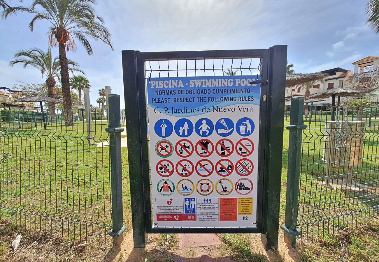Ferienwohnung in Vera playa - JNV - Apartment am Strand mit privatem Garten