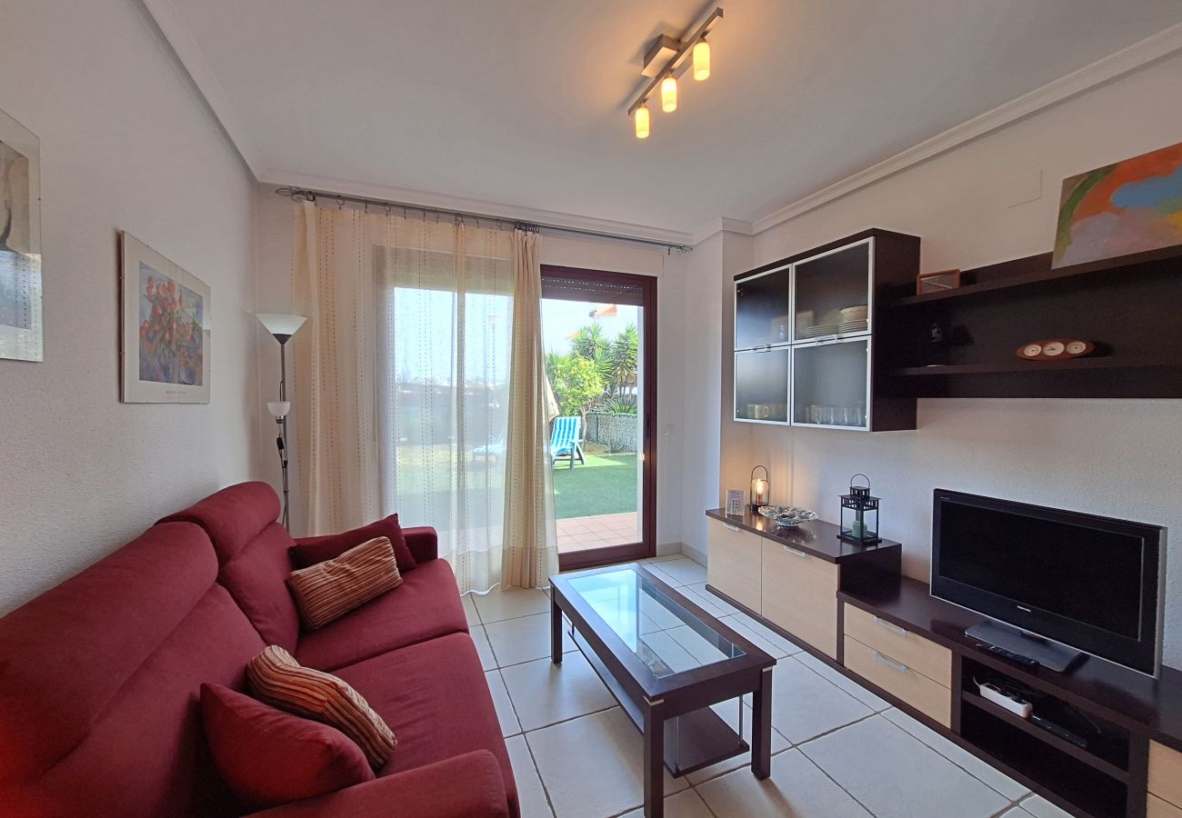 Ferienwohnung in Vera playa - JNV - Apartment am Strand mit privatem Garten