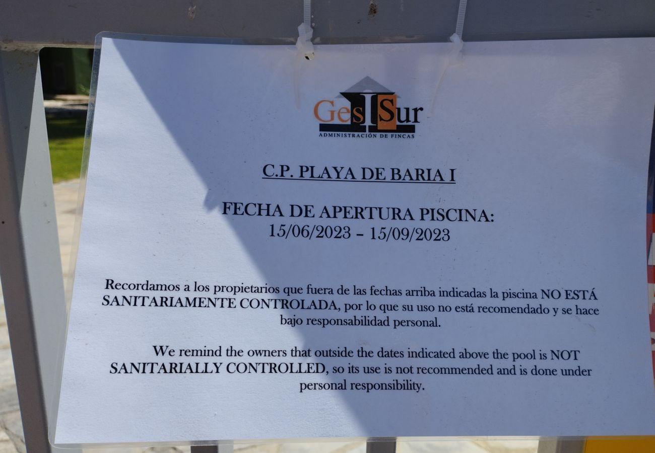 Casa adosada en Vera playa - PB 01  - Alquiler vacacional en primera línea de playa en Vera Playa